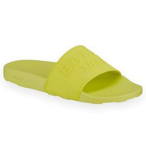 Bally Neon Yellow Rubber Pool Slide Slip On Sandal Flip Flops Shoes Size US 10